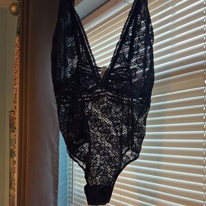Aerie Black Lace Bodysuit